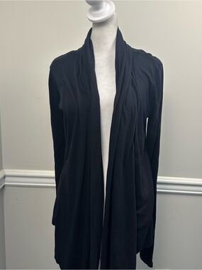 3 Dots  Black Open Front Cardigan M